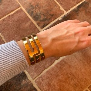 Rustic Cuff Gold Bracelet